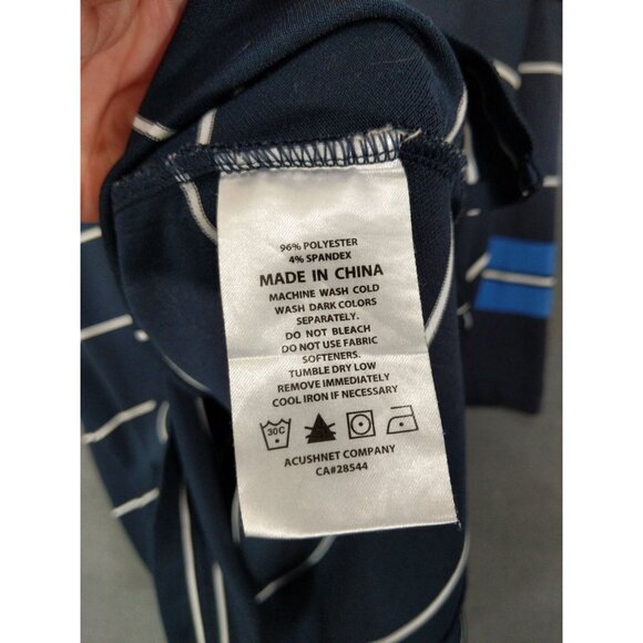 FOOTJOY Mens Golf Polo SZ‎ XL Stripe Navy Pinehurst Club Knit Short Sleeves - Picture 7 of 13